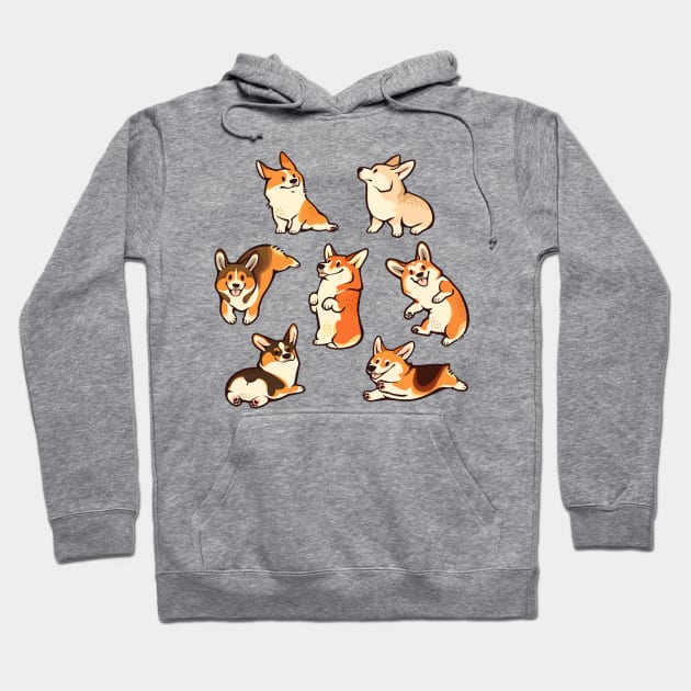 Jolly corgies Hoodie by Colordrilos